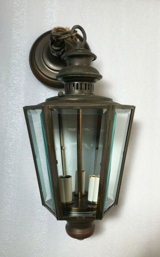 Vintage Phil R.  Hinkley Electric Outdoor Carriage Light Sconce
