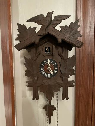 Vintage Linden Black Forest German Hand Carved Cuckoo Clock