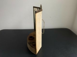 Rare Antique Mirrored Reflector Tin Kerosene Oil Lamp Railroad Inspectors Lamp 5