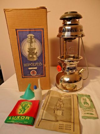 Vintage Boxed Hipolito H - 502 Kerosene Pressure Lantern In A.