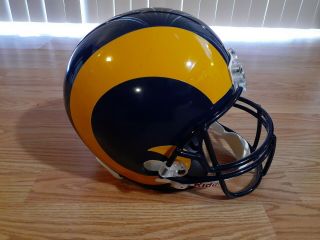 Los Angeles Rams Full Size Vintage Helmet Size Large Riddell 1995 Blue Yellow