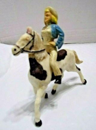 Vintage Old West Cowgirl Figure Bergen Toy & Novelty Co.  U.  S.  A. 2