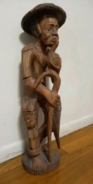 African Hand Carved Wooden Statues From Nigeria.  African Art