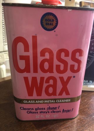 Vintage Gold Seal Glass Wax 32oz,  Full,  Cleaner