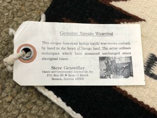 MERRY CHRISTMAS Native American Navajo Textile Weaving CHARLOTTE BEGAY Rug Vtg 2