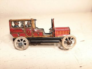 Early Penny Toy Limo By J.  Distler Germany Tin Litho Toy Car Limo
