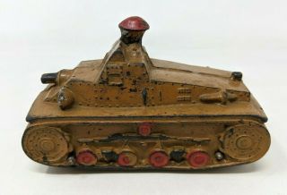 Vtg 1940s Auburn Rubber Aub - Rudr Toy Brown Wwi World War 1 Army Military Tank