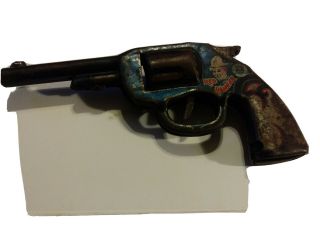 Vintage 1950s Wyandotte Red Ranger Western Tin Litho Toy Pop Click Gun