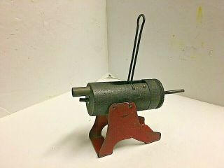 Vintage Marx Cannon Tin & Wood Toy Bullet Shooting Costal Defense Gun Antique