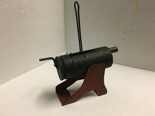 Vintage Marx Cannon Tin & Wood Toy Bullet Shooting Costal Defense Gun Antique 2