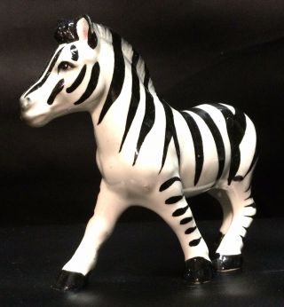 Vintage Porcelain Ceramic Zebra Figurine No Markings