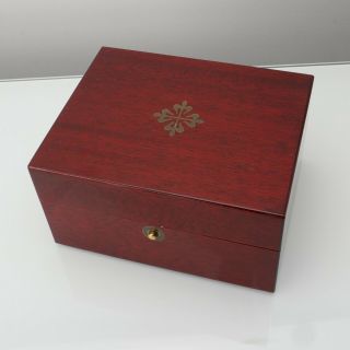 Vintage Patek Philippe Wooden Watch Box Pre - Owned Presentation