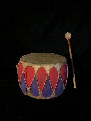 Pueblo Drum And Drum Beater