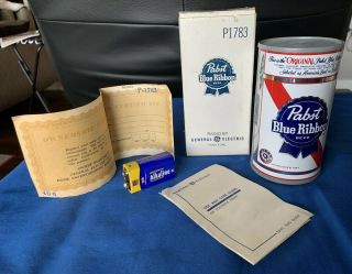 Vintage Pabst Beer Can Am Transistor Radio Orig Box & Paperwork By Ge