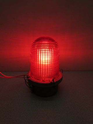 Vintage Industrial Explosion Proof Red Emergency Light Socket Box Ceiling Wall