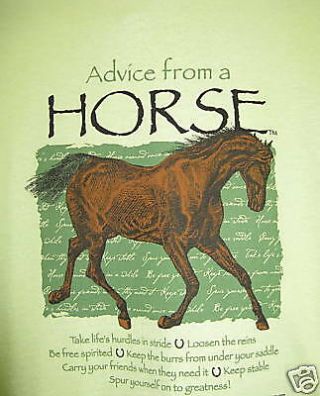 Advice From A Horse Large Ladies Cut T - Shirt