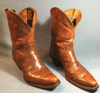 Very Vintage Collectible,  Olsen Stelzer,  Brown Leather Cowboy Boots 9 1/2