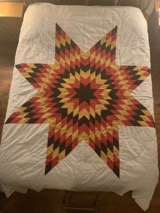 Authentic Lakota Sioux White Star Quilt By Juanita Harrison,