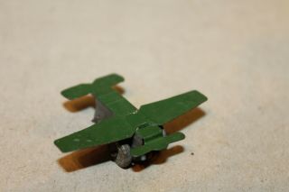 Vintage Prewar Green Tin Penny Toy Airplane