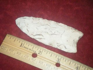 3 1/2 In.  Authentic Arrowhead - Paleo Clovis Fluted - Il.