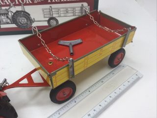 VINTAGE SCHYLLING KEY WIND - UP TIN LITHO TRACTOR TRAILER 12” MIB CZECH REP 2