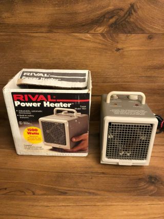 Vintage Rival Electric Space Power Heater 1500 Watt T621 W/ Box
