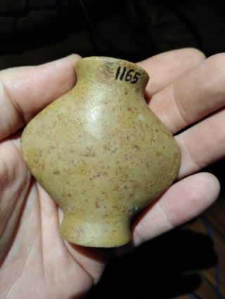 Tennessee Authentic Quartz Bottle Bannerstone Indian Artifact Arrowhead