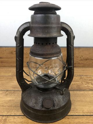 Vintage Dietz Little Wizard Lamp Lantern Loc - Nob Globe Ny Usa