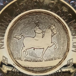 Horse And Rider Equestrian Mantel Art Coaster Heisey Pairpoint Glass Cup Plate