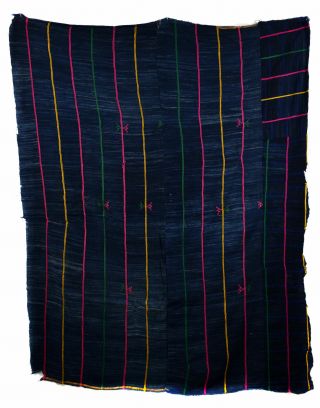 Indigo Textile Yoruba Adire Oniko Handwoven Nigeria African Art 2