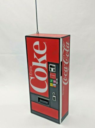 Coke Machine Portable 7.  5 " X 3 " Radio Vintage Hong Kong Battery Powered Am/fm
