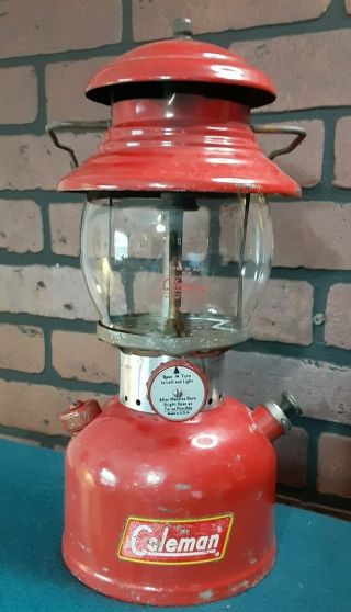 5/1956 Coleman 200a Lantern - High Vent - As Found -