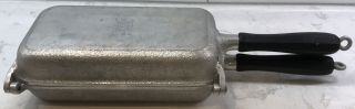 Vtg Century Metalcraft Silver Seal Double Hinge Folding Aluminum Pan Omelet Loaf