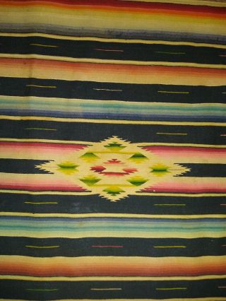 Early 20th Century Native American Wool Blanket/Rug - Texas/Mexico 39.  5 