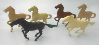 Vintage 1950 - 60s Marx Ben Hur Or Western Play Set Plastic Saddleless Horses