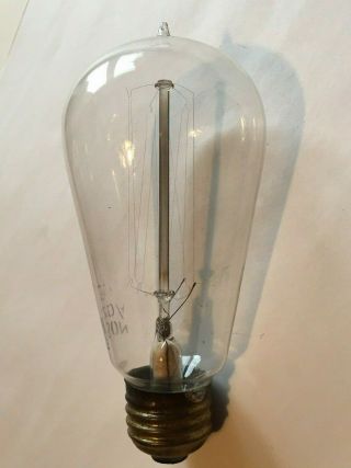Rare Antique Edison Mazda Light Bulb Incandescent 2 Loop Filament tipped 2