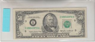 1985 (i) $50 Fifty Dollar Bill Federal Reserve Note Minneapolis Vintage Currency