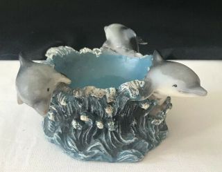 Decorative Candle Holder Dolphins
