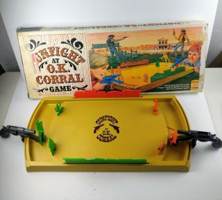 Vintage 1973 Gunfight At The Ok Corral Game W/original Box,  2 Gunfighters W/ Tag