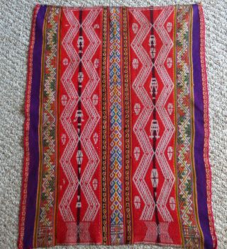 Andean Mountain Textile - Peruvian Aguayo Table Cloth Mastana.