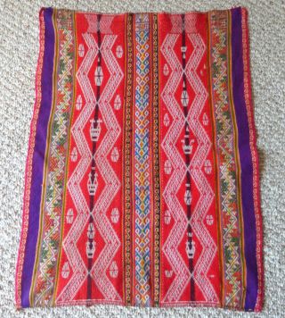 Andean Mountain Textile - Peruvian Aguayo Table Cloth Mastana. 3
