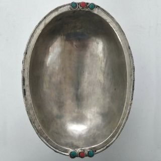 Tibetan Buddhist Fine Handcrafted Resin Kapala Ritual Bowl 7 " - Nepal