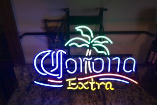 Style Corona Extra Palm Tree Neon Sign Beer Bar Light 17  X14  Shipped From Usa