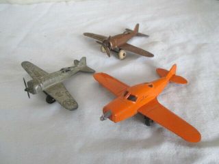 Vintage Tootsietoy Planes Army Piper Toy Airplanes
