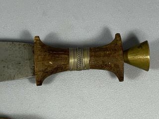 210201 - Tribal Old African Ethiopian Afar sword with leather case Ethiopia 3