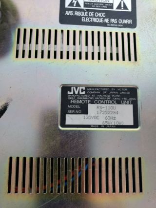 Vintage JVC RS - 110U Video Remote Control Unit 3