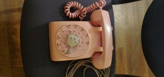 Vintage Pink Rotary Telephone Model 500 Bell System Western Electric