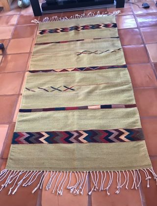 Zapotec Rug,  Hand Woven Wool,  6.  5 Ft X 3.  2 Ft Oaxaca,  Exceptional