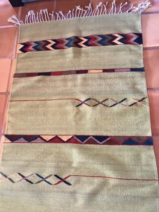 ZAPOTEC RUG,  Hand Woven Wool,  6.  5 Ft X 3.  2 Ft Oaxaca,  Exceptional 3
