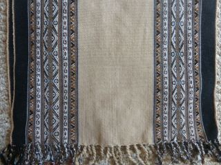 Peruvian Aguayo Table Runner,  Scarf or Wall Hanging - Andean Mountain Textile 2